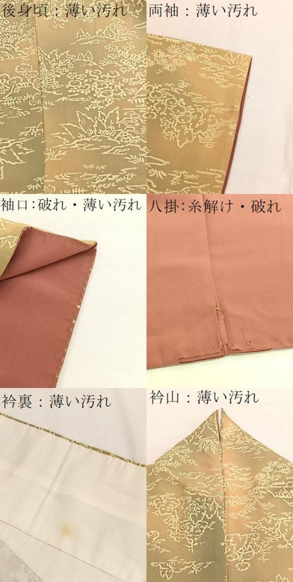 平和屋着物■上質な小紋　型染め　御所解文　暈し染め　正絹　逸品　BAAX7110hv