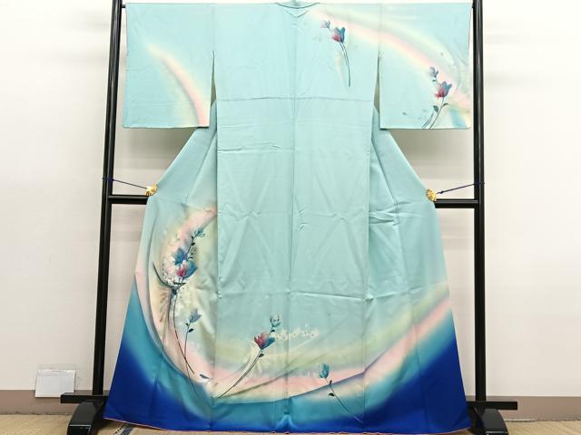 平和屋着物■訪問着　花鳥文　暈し染め　金彩　正絹　逸品　BAAX7112hv