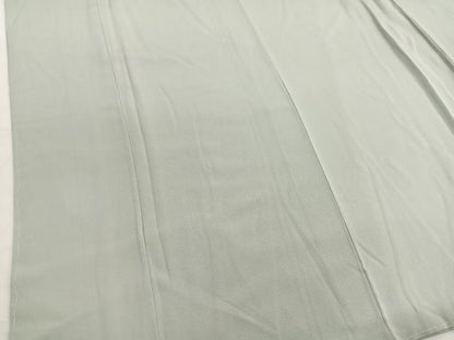 平和屋着物■上質な色無地　白緑色　正絹　逸品　BAAX7122hv