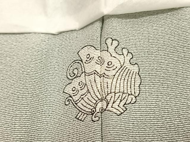 平和屋着物■上質な色無地　白緑色　正絹　逸品　BAAX7122hv