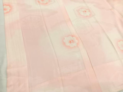 平和屋着物■振袖用長襦袢　無双仕立て　絞り　雲取り花文　暈し染め　正絹　逸品　BAAX7124hv