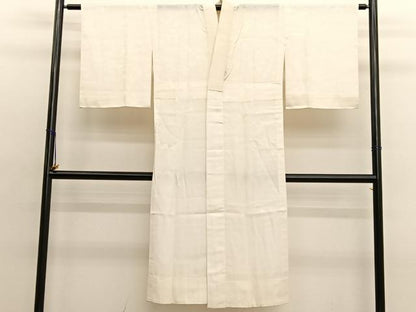 平和屋着物■長襦袢　無双仕立て　立波花地紋　暈し染め　正絹　逸品　BAAX7125hv