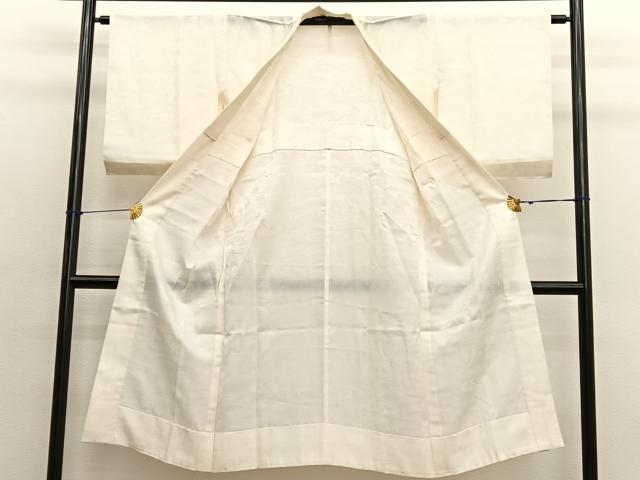平和屋着物■長襦袢　無双仕立て　立波花地紋　暈し染め　正絹　逸品　BAAX7125hv