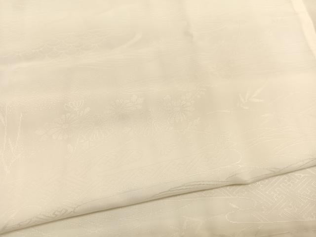 平和屋着物■長襦袢　無双仕立て　立波花地紋　暈し染め　正絹　逸品　BAAX7125hv