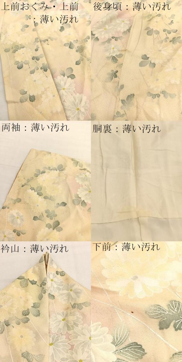 平和屋着物■上質な小紋　菊　暈し染め　大丸扱い　正絹　逸品　BAAX7130hv