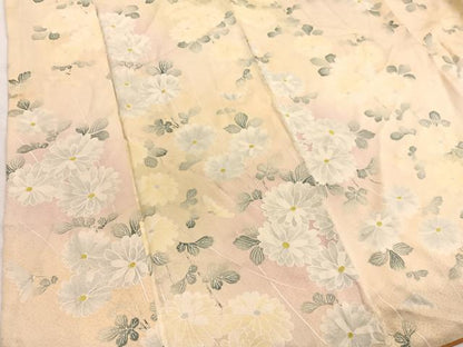 平和屋着物■上質な小紋　菊　暈し染め　大丸扱い　正絹　逸品　BAAX7130hv