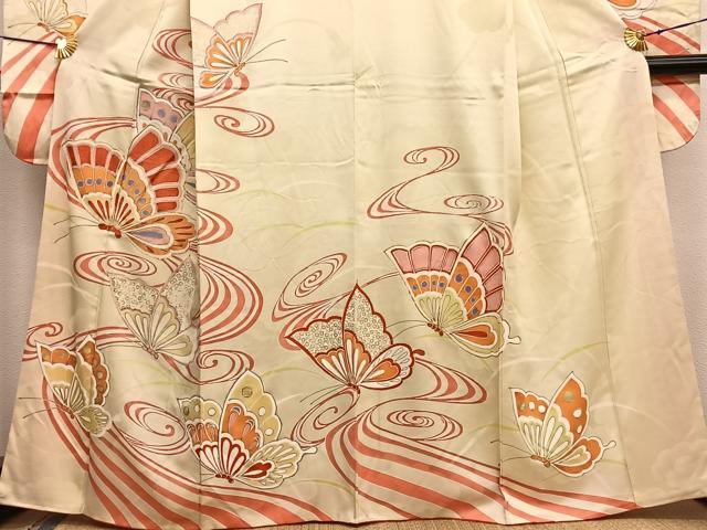 平和屋着物■豪華振袖　駒刺繍　流水舞蝶文　金彩　正絹　逸品　未使用　BAAX7131hv