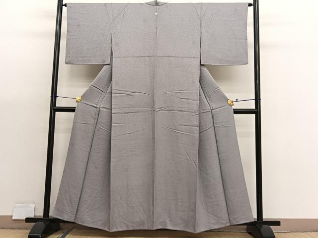 平和屋着物■上質な色無地　菊地紋　潤色　正絹　逸品　BAAX7139hv