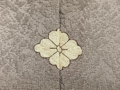 平和屋着物■上質な色無地　菊地紋　潤色　正絹　逸品　BAAX7139hv
