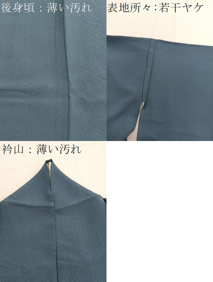 平和屋着物■上質な色無地　錆御納戸　正絹　逸品　BAAX7144hv
