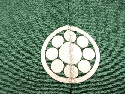 平和屋着物■上質な色無地　千歳緑色　正絹　逸品　BAAX7148hv
