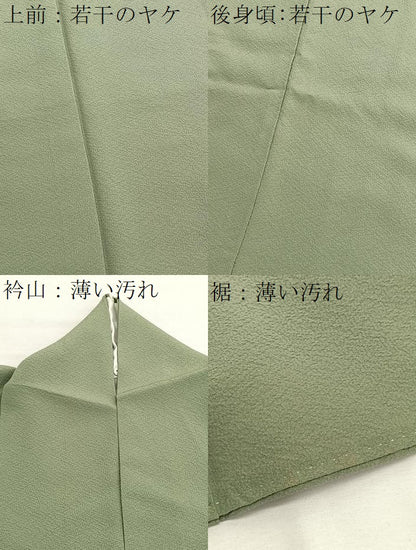 平和屋着物■上質な色無地　柳茶色　正絹　逸品　BAAX7154hv