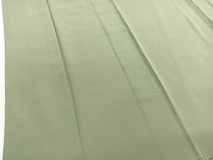 平和屋着物■上質な色無地　柳茶色　正絹　逸品　BAAX7154hv