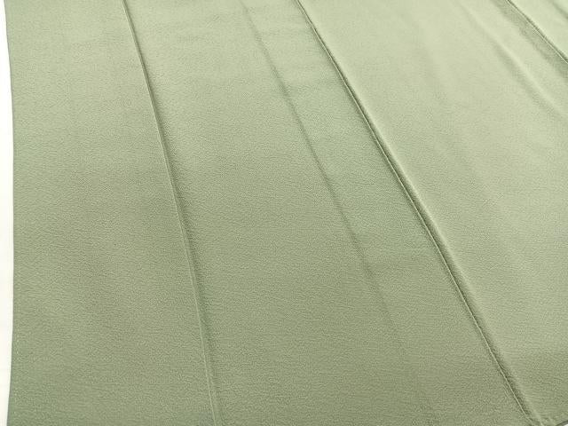 平和屋着物■上質な色無地　柳茶色　正絹　逸品　BAAX7154hv