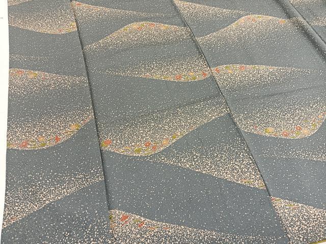 平和屋着物■上質な小紋　遠山草花文　正絹　逸品　BAAX7156hv