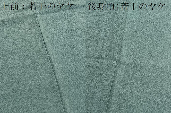 平和屋着物■上質な色無地　錆浅葱色　正絹　逸品　BAAX7157hv