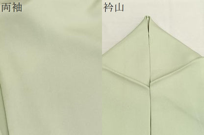 平和屋着物▽訪問着　単衣　刺繍　草葉文　暈し染め　正絹　逸品　BAAX7168hv