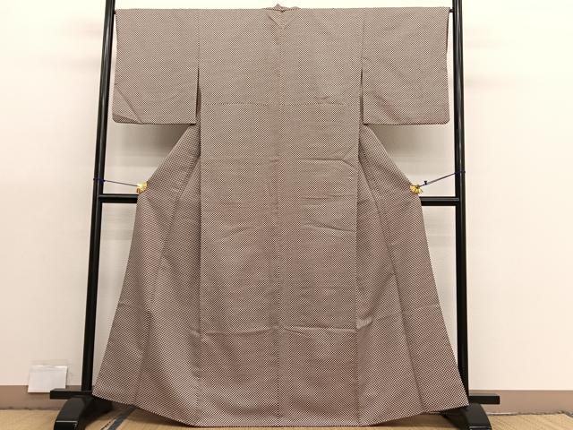 平和屋着物●ファッションブランド　hiromichi nakano　ヒロミチナカノ　小紋　市松文様　洗える着物　BAAX7172hv