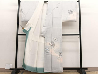 平和屋着物■訪問着　鳳凰花絵皿文　暈し染め　正絹　逸品　BAAX7190hv