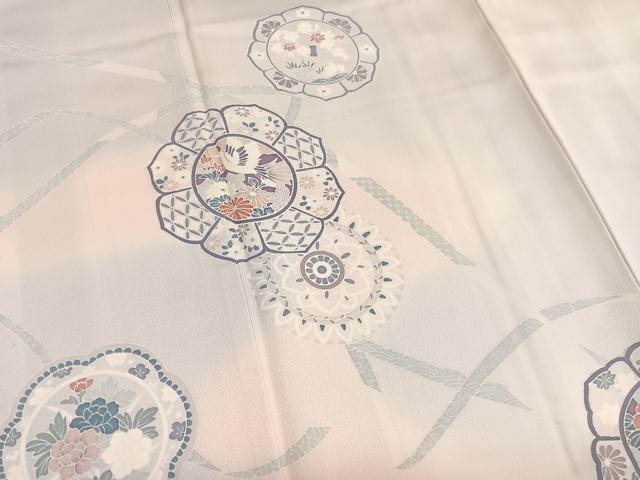 平和屋着物■訪問着　鳳凰花絵皿文　暈し染め　正絹　逸品　BAAX7190hv