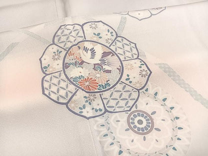 平和屋着物■訪問着　鳳凰花絵皿文　暈し染め　正絹　逸品　BAAX7190hv