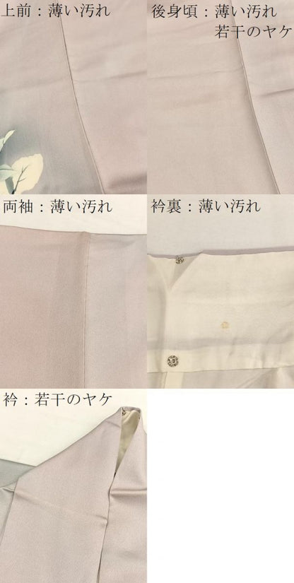 平和屋着物■訪問着　手描き　草花文　暈し染め　正絹　逸品　BAAX7191hv