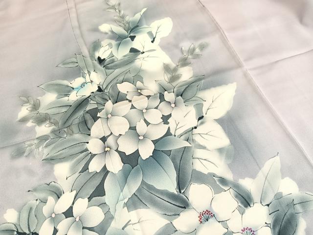 平和屋着物■訪問着　手描き　草花文　暈し染め　正絹　逸品　BAAX7191hv