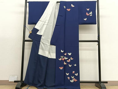 平和屋着物■訪問着　舞蝶文　正絹　逸品　BAAX7192hv