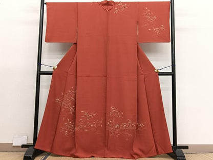 平和屋着物■訪問着　浜松文　ろうけつ染め　正絹　逸品　BAAX7193hv