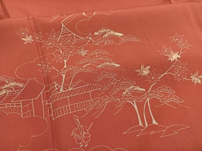 平和屋着物■訪問着　浜松文　ろうけつ染め　正絹　逸品　BAAX7193hv