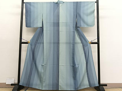 平和屋着物＊夏物　お召　紗　間道　正絹　逸品　BAAX7198hv