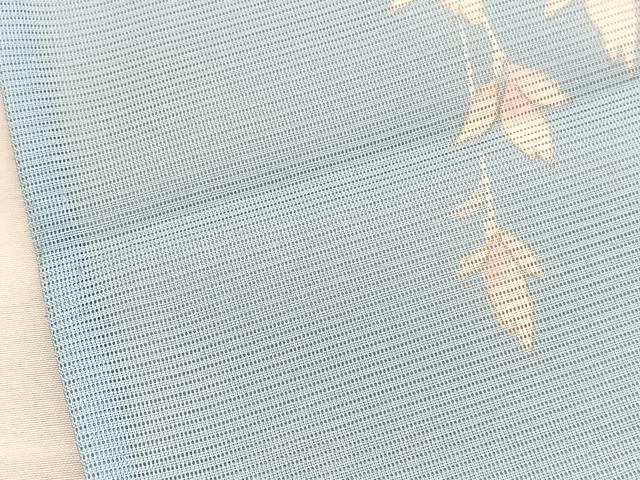 平和屋着物＊夏物　小紋　絽　枝花文　洗える着物　BAAX7202hv