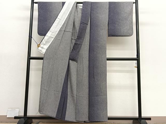 平和屋着物＊夏物　小紋　変わり絽　大小あられ　正絹　逸品　BAAX7203hv