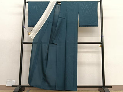 平和屋着物＊夏物　色無地　絽　高麗納戸色　正絹　逸品　未使用　BAAX7208hv