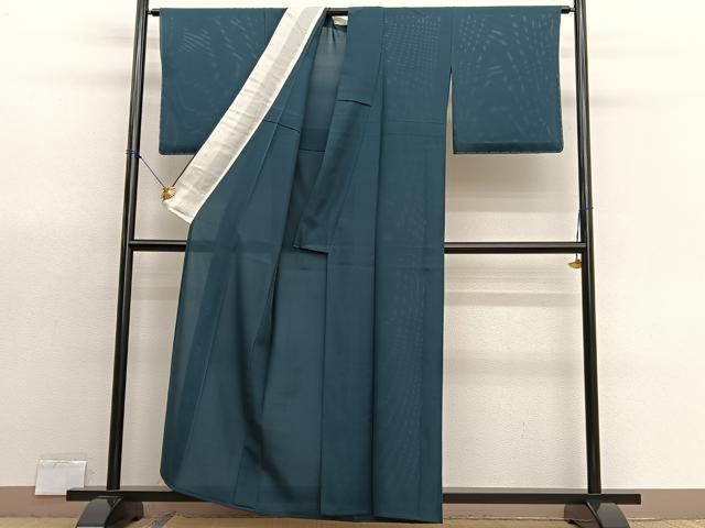 平和屋着物＊夏物　色無地　絽　高麗納戸色　正絹　逸品　未使用　BAAX7208hv