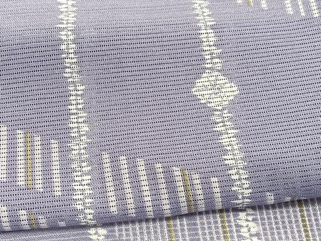 平和屋着物＊夏物　小紋　絽　エ霞文様　洗える着物　逸品　BAAX7209hv