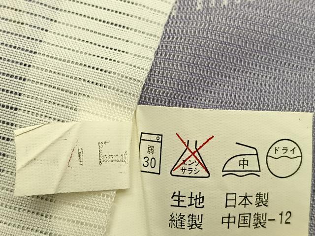 平和屋着物＊夏物　小紋　絽　エ霞文様　洗える着物　逸品　BAAX7209hv