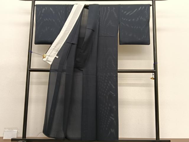 平和屋着物＊夏物　色無地　絽　蝋色　正絹　逸品　BAAX7216hv