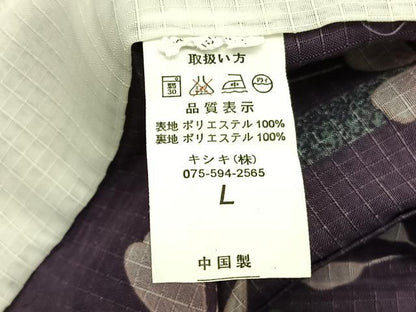 平和屋着物＊夏物　小紋　紅梅織　枝花文　洗える着物　BAAX7219hv