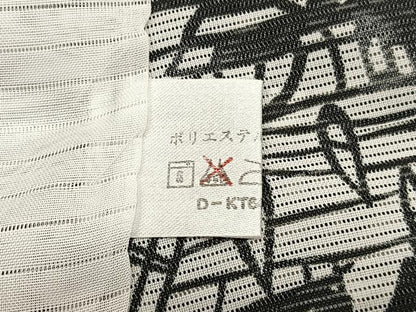 平和屋着物＊夏物　小紋　型染め　絽　風景文　洗える着物　BAAX7221hv