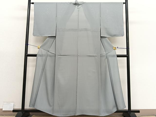 平和屋着物＊夏物　色無地　絽　利休白茶色　正絹　逸品　BAAX7222hv