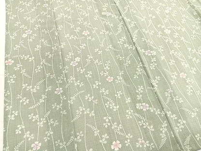 平和屋着物＊夏物　小紋　紗　枝花文　洗える着物　BAAX7225hv