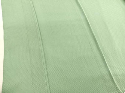 平和屋着物＊夏物　色無地　絽　山葵色　正絹　逸品　BAAX7228hv