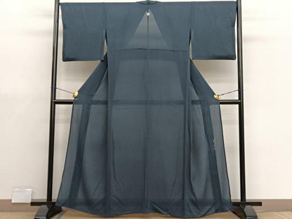 平和屋着物＊本加賀友禅作家　梶山伸監修　夏物　色無地　絽縮緬　仙斎茶色　正絹　逸品　BAAX7232hv