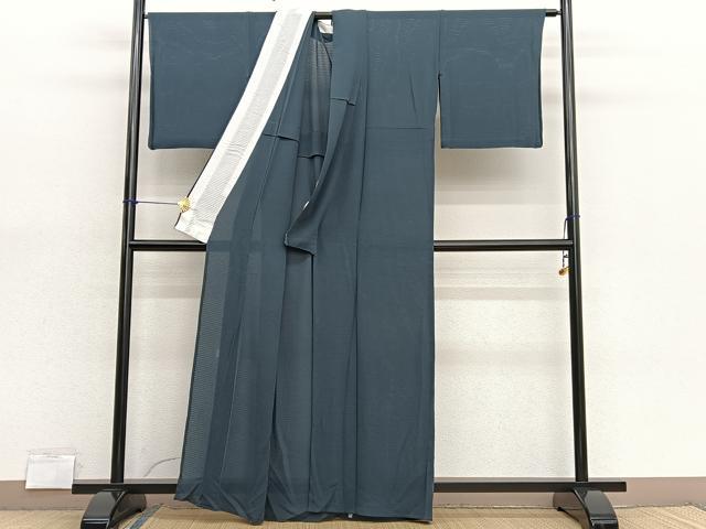 平和屋着物＊本加賀友禅作家　梶山伸監修　夏物　色無地　絽縮緬　仙斎茶色　正絹　逸品　BAAX7232hv