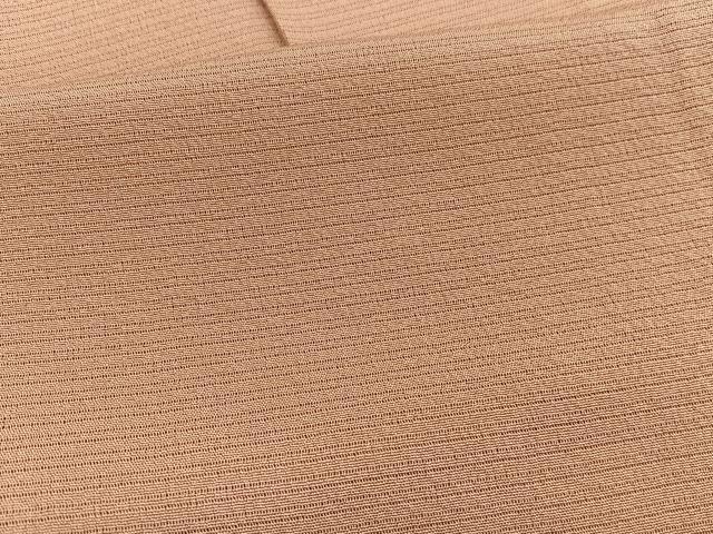 平和屋着物＊夏物　色無地　絽縮緬　赤香色　健勝苑扱い　反端付き　正絹　逸品　未使用　BAAX7240hv