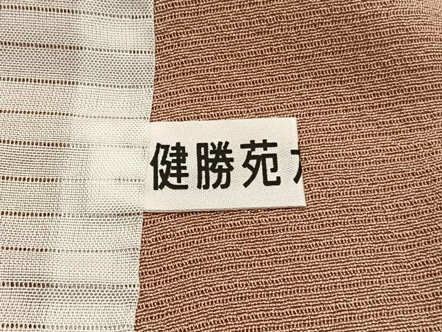 平和屋着物＊夏物　色無地　絽縮緬　赤香色　健勝苑扱い　反端付き　正絹　逸品　未使用　BAAX7240hv
