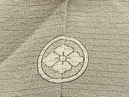 平和屋着物＊夏物　色無地　絽縮緬　砂色　正絹　逸品　BAAX7242hv