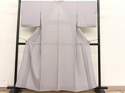 平和屋着物＊夏物　色無地　絽　白藤色　正絹　逸品　BAAX7244hv