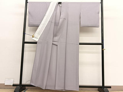 平和屋着物＊夏物　色無地　絽　白藤色　正絹　逸品　BAAX7244hv